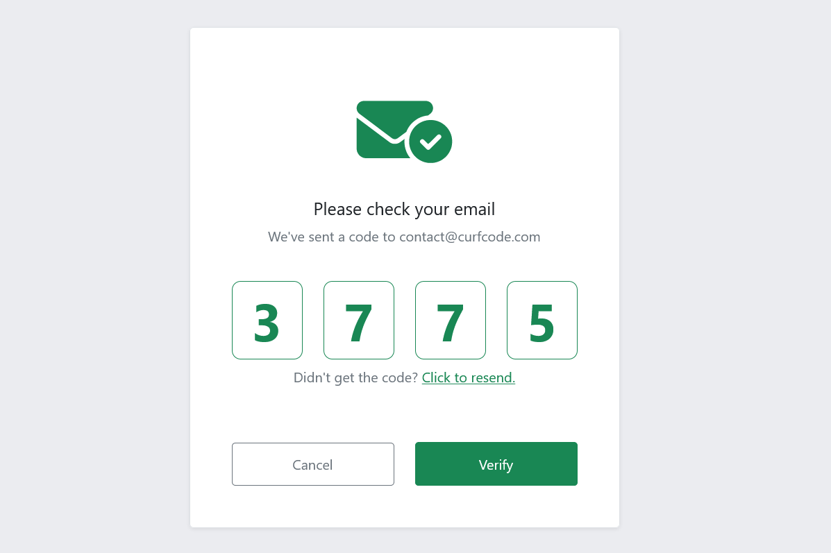 OTP verification UI using bootstrap